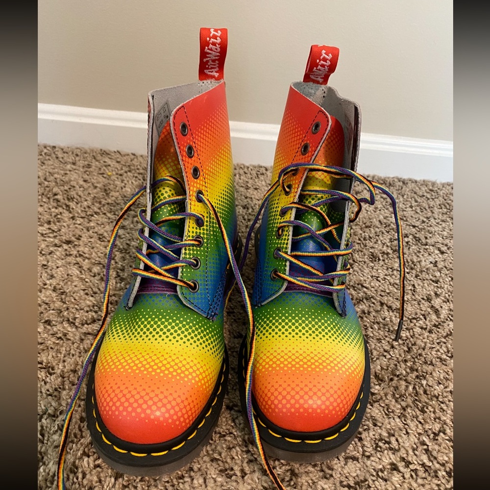 Pascal Pride Rainbow Doc Marten Boots NEW 1460